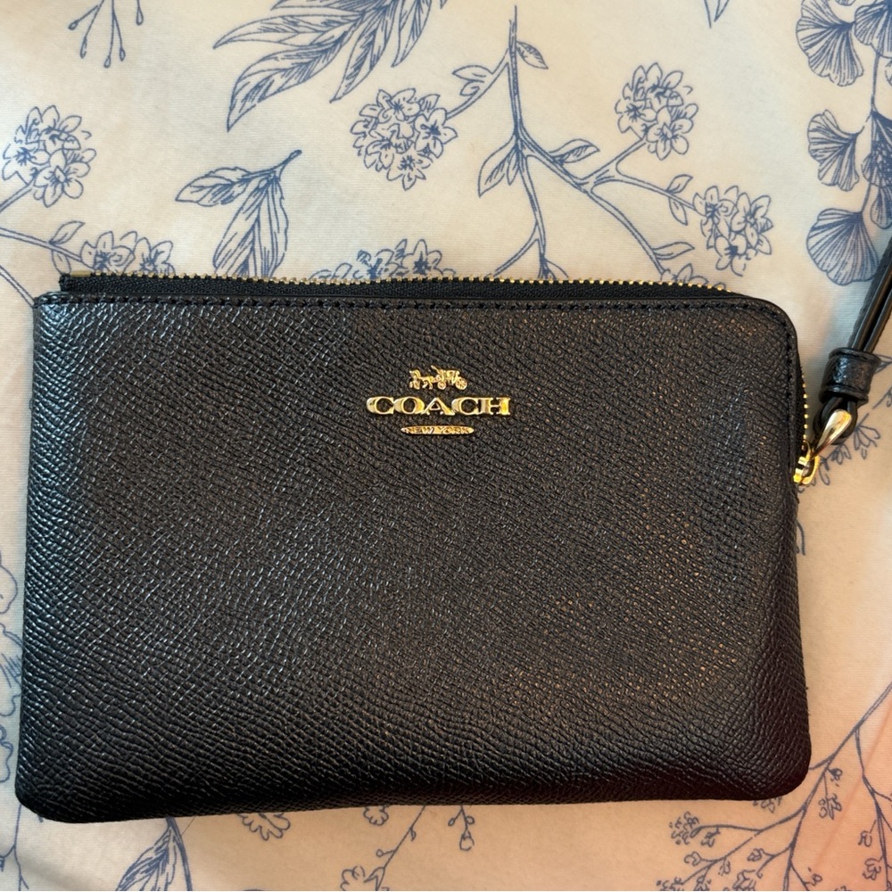 Coach black wristlet